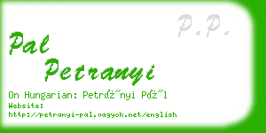 pal petranyi business card